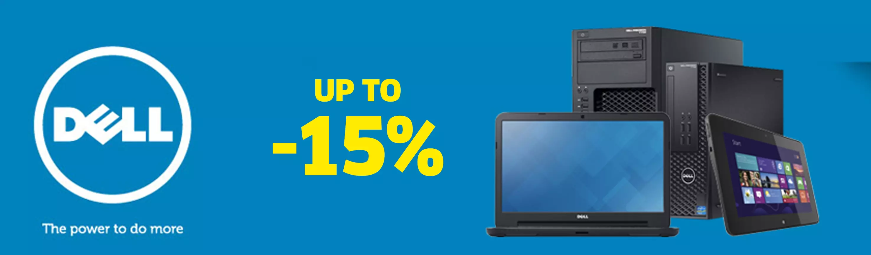 Ai parte de o reducere fantastică de 15% la laptopuri, All-in-One și PC-uri de la DELL